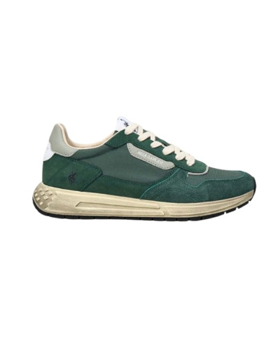 Scarpe U.S. Polo sneaker running Seneka004A in ecopelle scamosciata/tessuto/pelle green US26UP11