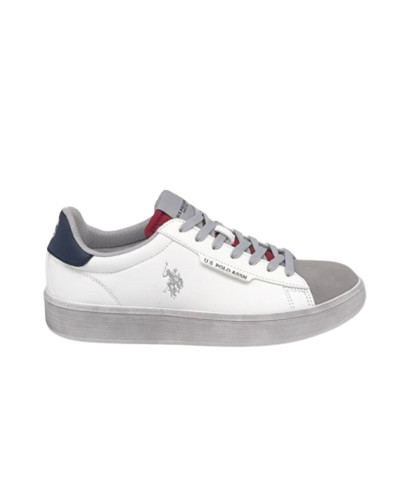 Sneaker uomo U.S. POLO Brayan001 in ecopelle white/blu US26UP09