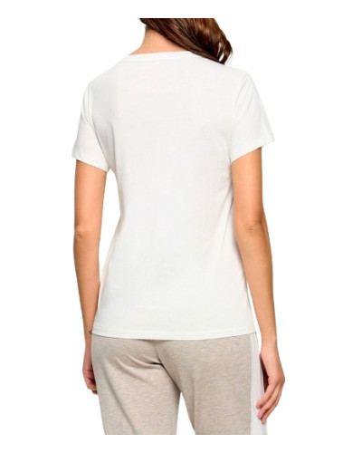 T-shirt donna Liu Jo bianco lana E27LJ07 TF6240 JS923 L9494