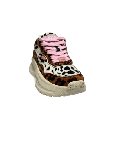 Scarpe donna Buffalo Sprint sneaker platform beige/ rose/ leo D27BF03 BNPD00016348
