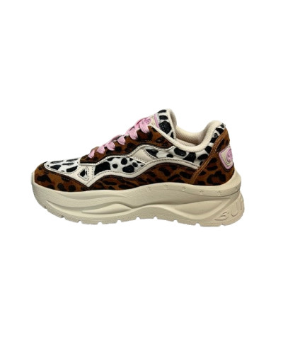 Scarpe donna Buffalo Sprint sneaker platform beige/ rose/ leo D27BF03 BNPD00016348