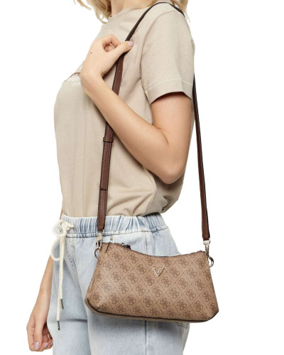 Borsa Guess tracolla Noelle II mini shoulder xbody latte logo brown B27GU07 BG967273