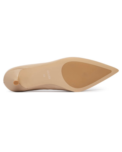 Décolleté Guess a punta tc 40 pelle beige Casen D27GU04 FLTCSELEA08