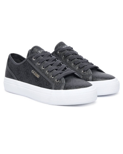 Scarpe donna sneaker Guess Jelexa10 in ecopelle coal logo D27GU06 FLTJ10FAL12