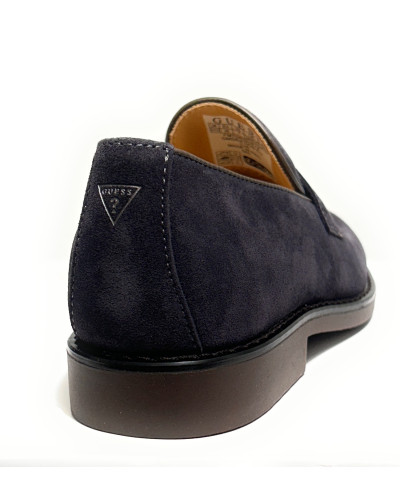Scarpe uomo mocassino Guess Driftkin in pelle scamosciata blue U27GU03 FMTDRISUE14