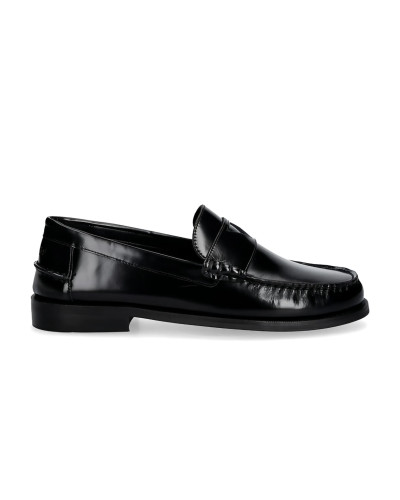 Scarpe uomo mocassino Guess in pelle Rossio nero U27GU04 FMPROSLEA14