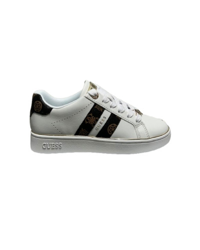 Scarpe donna sneaker Guess Barlie white/brown D27GU08 FLTBRLELE12