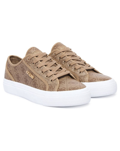 Scarpe donna sneaker Guess Jelexa10 in ecopelle milk logo D27GU12 FLTJ10FAL12