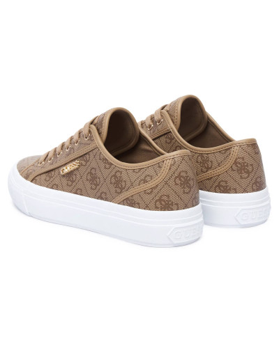 Scarpe donna sneaker Guess Jelexa10 in ecopelle milk logo D27GU12 FLTJ10FAL12