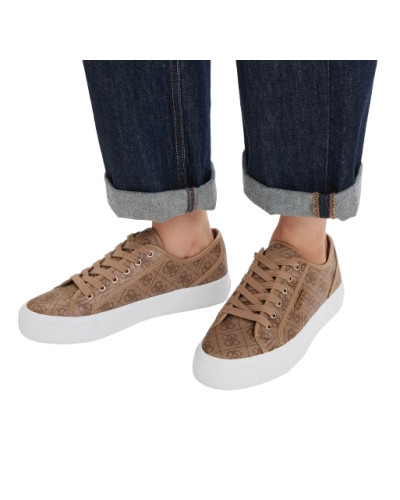 Scarpe donna sneaker Guess Jelexa10 in ecopelle milk logo D27GU12 FLTJ10FAL12
