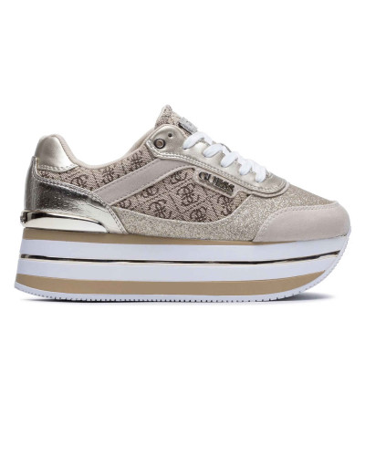 Scarpe donna sneaker Guess Hansin2 active lady beige/ brown D27GU18 FL5HNSFAL12