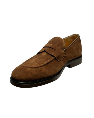 Scarpe uomo mocassino Guess Driftkin in pelle scamosciata brown U27GU12 FMTDRISUE14