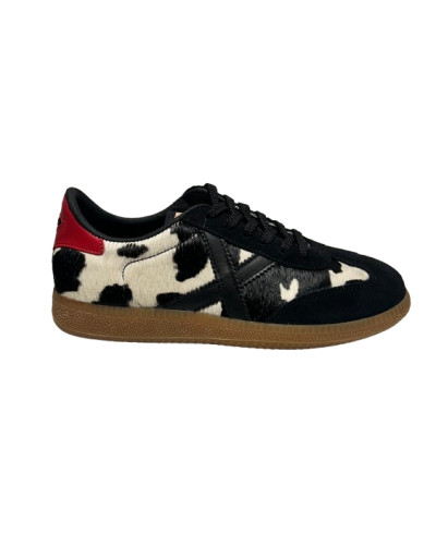 Scarpe donna Munich sneaker Barru 244 in pelle nero/bianco D27MU01 8290244