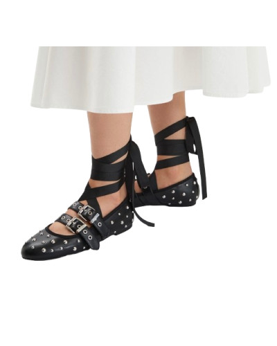 Ballerina donna Buffalo Daphne stud black D27BF04 BN1620059