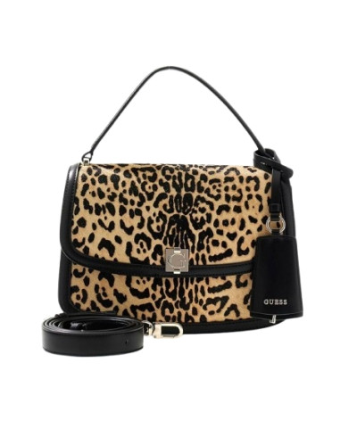 Borsa donna Guess mano/spalla Audrey leopard B27GU55 LG973421