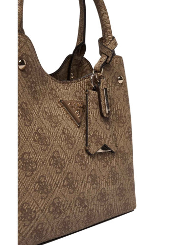 Borsa donna Guess Meridian II latte logo B27GU85 SG697405