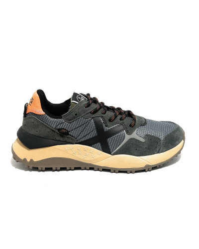 Scarpe Munich sneaker Shibuya 50 pelle scamosciata/ tessuto verde U27MU07 9880050