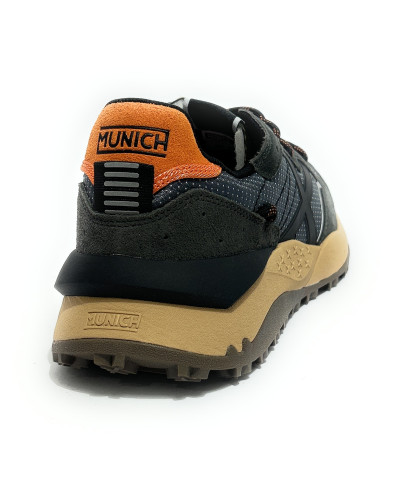 Scarpe Munich sneaker Shibuya 50 pelle scamosciata/ tessuto verde U27MU07 9880050