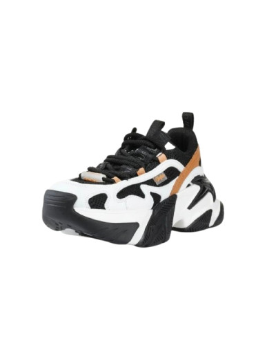 Scarpe donna Buffalo Fion one sneaker white/black/brown D27BF05 BNPD00016370