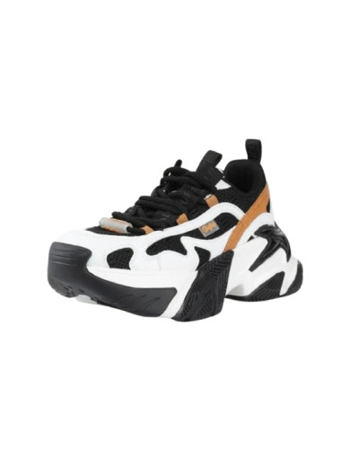 Scarpe donna Buffalo Fion one sneaker white/black/brown D27BF05 BNPD00016370