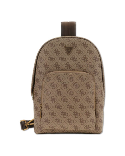 Borsa Guess uomo zaino monospalla Milano beige/brown UB27GU01 HMMILOP6202