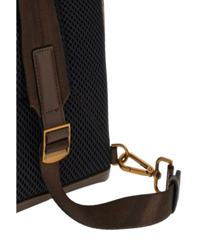 Borsa Guess uomo zaino monospalla Milano beige/brown UB27GU01 HMMILOP6202