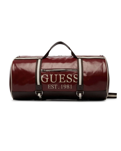 Borsone da viaggio uomo Guess Weekender stampata Oslo bordeaux UB27GU02 TMOSVIP6335