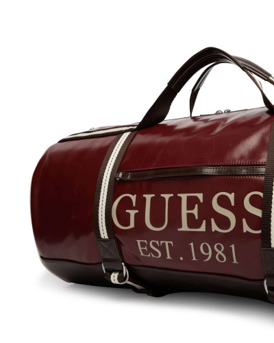 Borsone da viaggio uomo Guess Weekender stampata Oslo bordeaux UB27GU02 TMOSVIP6335