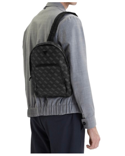 Borsa Guess uomo zaino monospalla Milano beige/black UB27GU06 HMMILOP6202