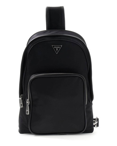 Borsa Guess uomo zaino monospalla Milano nylon nero UB27GU07 HMMINYP6302