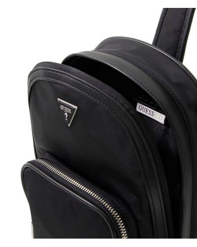 Borsa Guess uomo zaino monospalla Milano nylon nero UB27GU07 HMMINYP6302