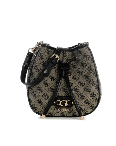 Borsa Guess tracolla Samantha mini drawstring bucket black logo B27GU109 JT231377