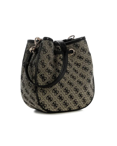 Borsa Guess tracolla Samantha mini drawstring bucket black logo B27GU109 JT231377