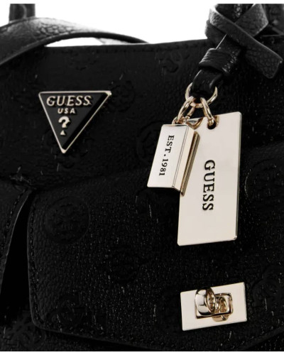 Borsa donna Guess mano/spalla Blake large satchel black logo B27GU105 PD222207