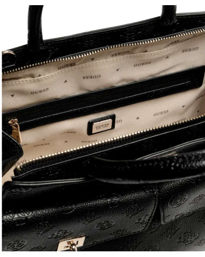 Borsa donna Guess mano/spalla Blake large satchel black logo B27GU105 PD222207