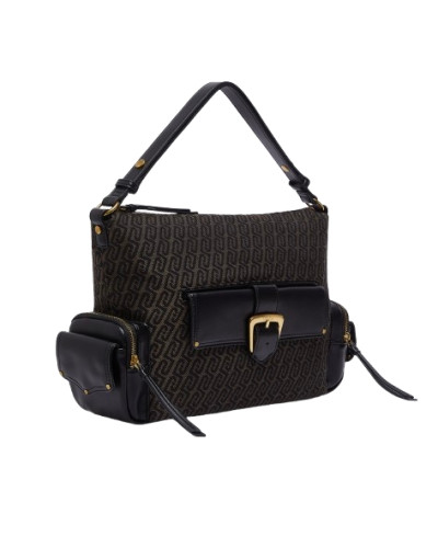 Borsa donna Liu-jo Rocsana M Hobo testa di moro B27LJ03 AF6016 T378A