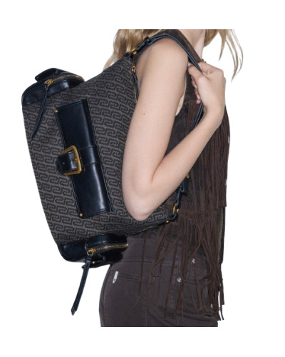Borsa donna Liu-jo Rocsana M Hobo testa di moro B27LJ03 AF6016 T378A