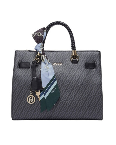 Borsa donna Liu-jo M tote Manhattan suede nero B27LJ23 AF6086 E1137 22222