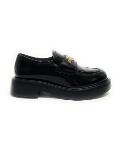 Scarpe Love Moschino mocassino donna in pelle nero D27MO02 JA10404G1PJD0000