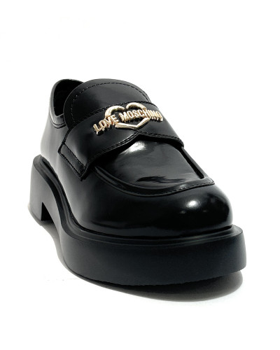Scarpe Love Moschino mocassino donna in pelle nero D27MO02 JA10404G1PJD0000