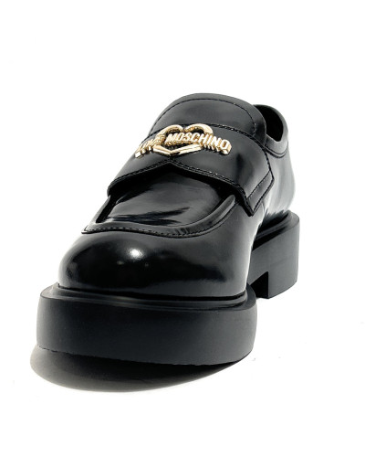 Scarpe Love Moschino mocassino donna in pelle nero D27MO02 JA10404G1PJD0000