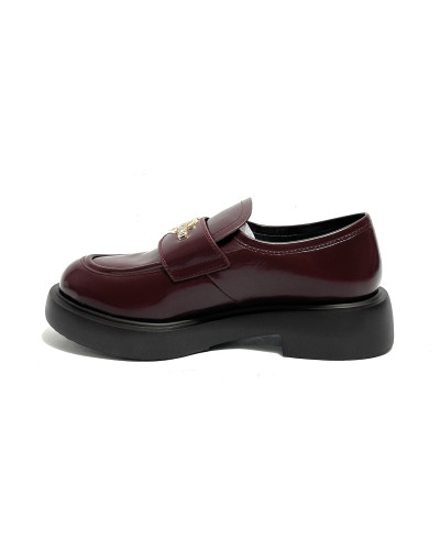 Scarpe Love Moschino mocassino donna in pelle vino D27MO05 JA10404G1PJD0552