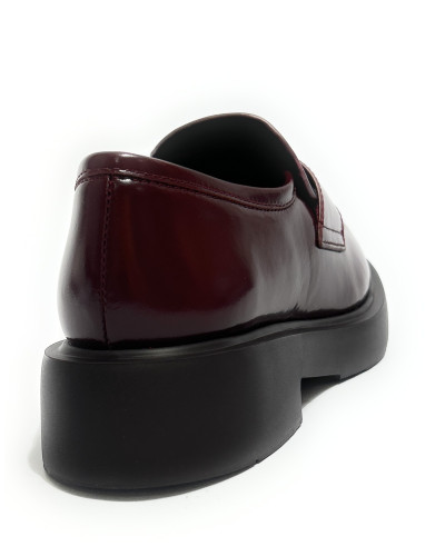 Scarpe Love Moschino mocassino donna in pelle vino D27MO05 JA10404G1PJD0552
