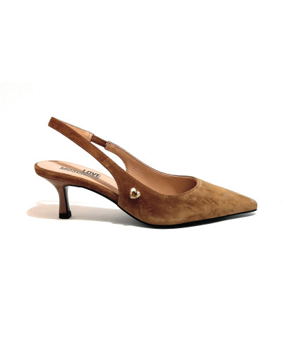 Scarpe donna Love Moschino decolleté in camoscio cognac D27MO04 JA10356G1PIE0210