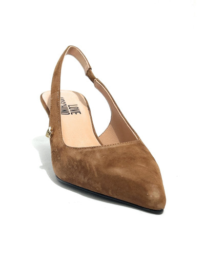 Scarpe donna Love Moschino decolleté in camoscio cognac D27MO04 JA10356G1PIE0210