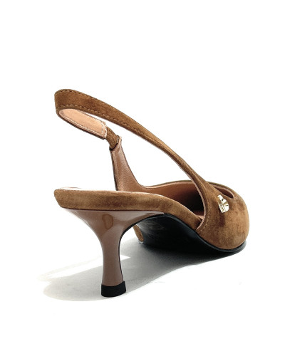 Scarpe donna Love Moschino decolleté in camoscio cognac D27MO04 JA10356G1PIE0210