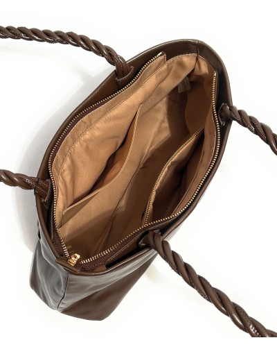 Borsa donna Love Moschino Recycled leather marrone B27MO08 JC4133PP1PL1130A