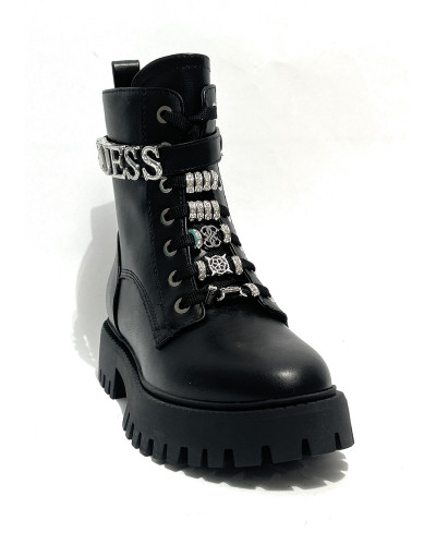 Scarpe donna Guess anfibio in ecopelle nero D27GU30 FLFFICELE10