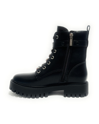 Scarpe donna Guess anfibio in ecopelle nero D27GU30 FLFFICELE10