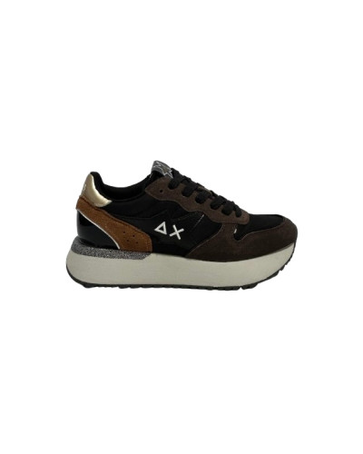 Sneaker Sun68 big Stargirl mix materials 11 nero D27SU04 Z46229